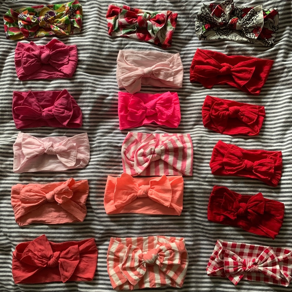 Lot of 18 Baby Bling Bows! Girls Headbands!